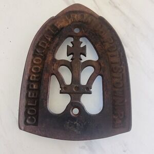 Antique Cast Iron Sad Iron Trivet Colebrookdale Iron Co Potstown PA USA BxUU